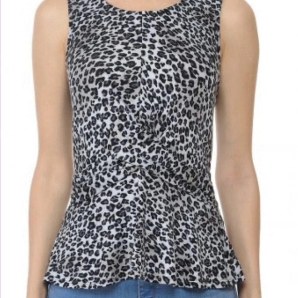 Leopard Peplum Top